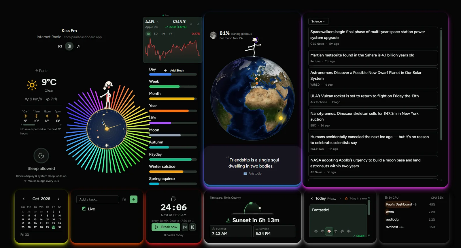 Screenshot of Home Active