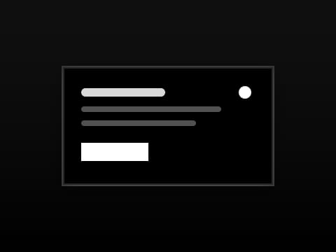 The High Contrast Dark theme: a widget card on the desktop colour it ships with.
