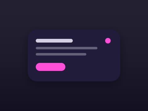 The Miami Vice theme: a widget card on the desktop colour it ships with.