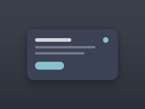 The Nord theme: a widget card on the desktop colour it ships with.