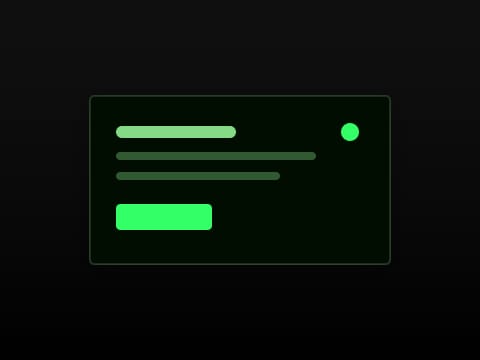 The Terminal theme: a widget card on the desktop colour it ships with.